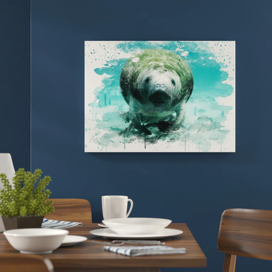 'Manatee' Graphic Art Print Poster