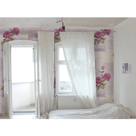 Harbert Peonies Paper Collage Wallpaper