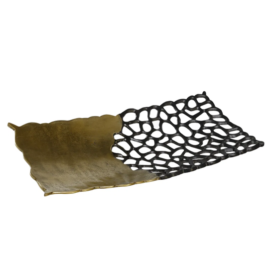 Truby Aluminum Abstract Decorative Plate in Gold
