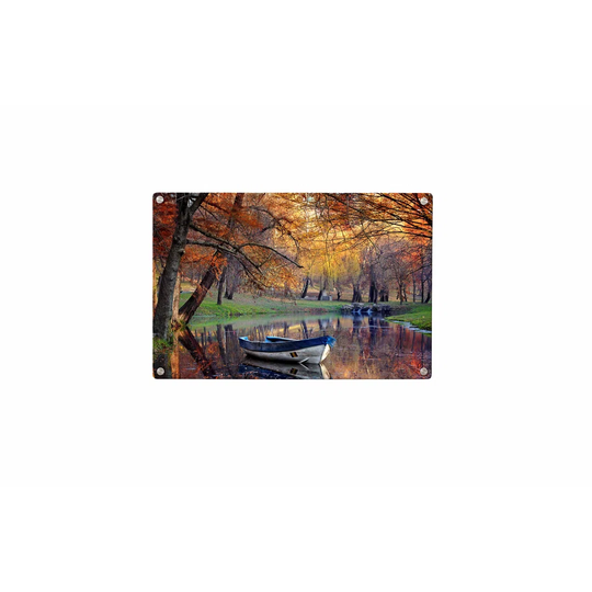 Lake Trees Magnetic Wall Mounted Photo Memo Board