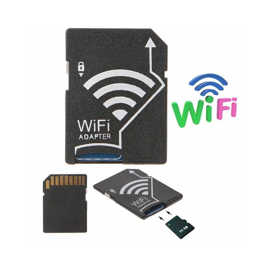 Wireless WiFi Micro SD TF To SD Card Adapter For Apple Android Devices