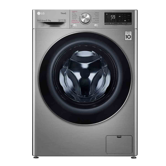 LG V6 FWV696SSE Steam 9Kg/6Kg 1400Rpm Washer Dryer - Graphite