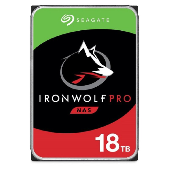 Seagate IronWolf Pro 18TB NAS Internal Hard Drive - CMR 3.5" SATA 6Gb/s 7200 RPM 256MB Cache