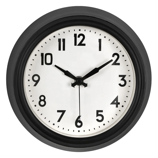 Premier Housewares Vintage Metal Wall Clock - Black
