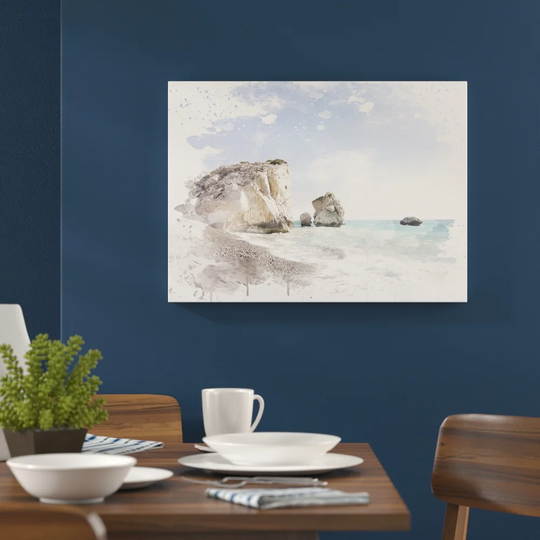 'Seascape Cyprus Beach' Graphic Art Print Poster