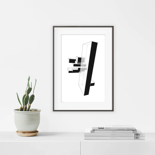 Architect Design N°3 - Picture Frame Graphic Art Print on Paper