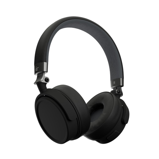 Kitsound ACCENT 60 Wireless Bluetooth On Ear Headphones with Mic Black Gun Metal