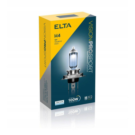 Elta H4 472 100w 80w Blue Upgrade Bright Headlight Bulbs Pair Vision Pro Sport