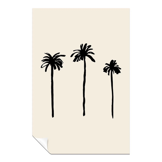 Panther Print Fine Art Prints Abstract Palm Trees Illustration Artistic Unframed Poster, Pictures For Home Walls, Bedroom, Living Room & Bathroom Deco