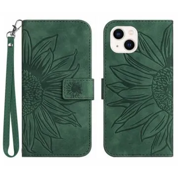 Sunflower Series iPhone 14 Plus Wallet Case - Green