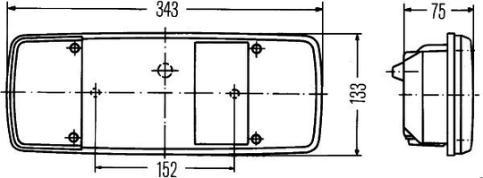 Combination Tail Light 2VD 003 567-371 Hella 2VD 003 567371