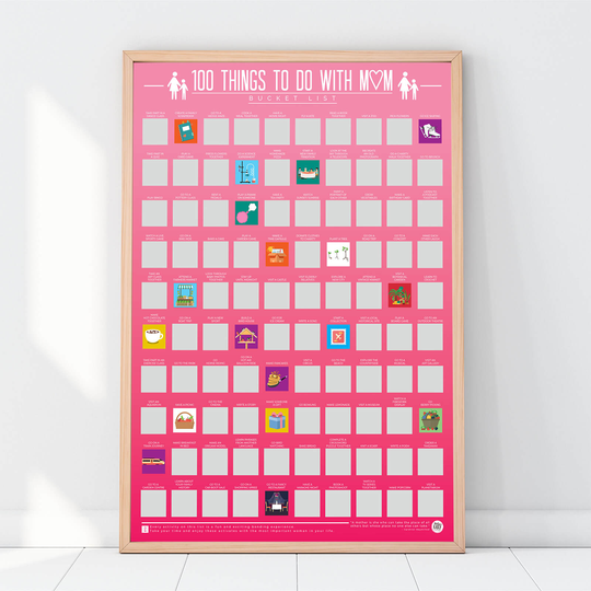 100 Things To Do with Mum Scratch Off Bucket List Poster