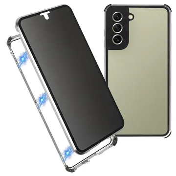 Privacy Series Samsung Galaxy S21 FE 5G Magnetic Case - Silver