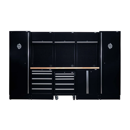 Bunker Modular Storage Combo With Hardwood Worktop (16 Piece)