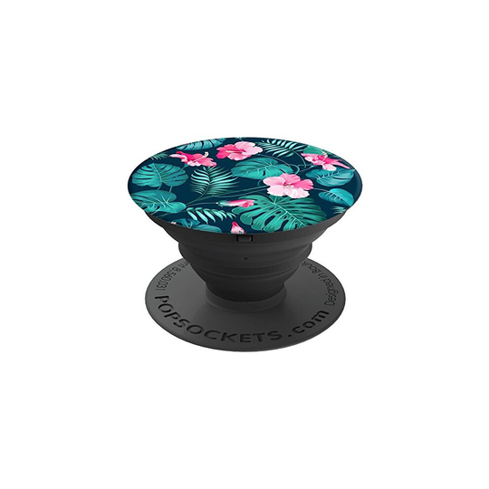 PopSockets Popgrip - [Not Swappable] Expanding Stand and Grip for Smartphones and Tablets - Hibiscus