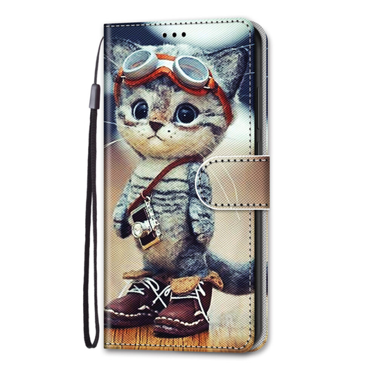 Xiaomi Poco X3 NFC Case Pattern Cover Folio with kickstand Cat in leather shoes