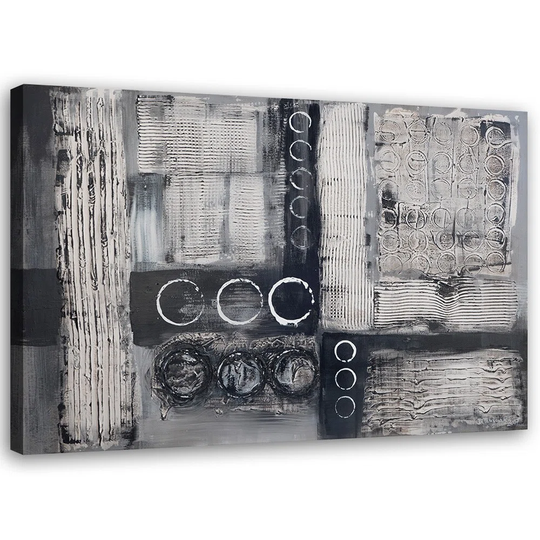 Canvas Print Abstract Grey Painted