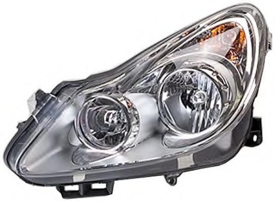 Headlight Halogen 1EG354534-011 by Hella Left