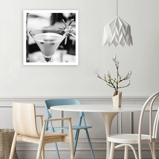 Canvas Print Drink With Lemon And Rosemary Black White