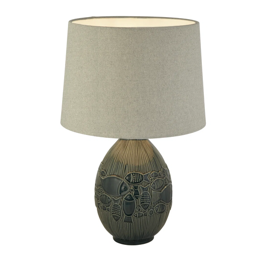 Grey Blue Ceramic Table Lamp