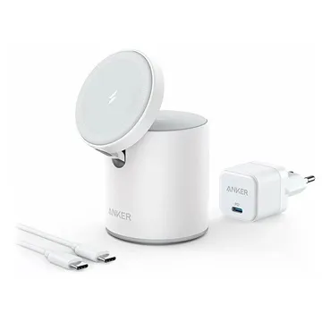 Anker MagGo 623 2-in-1 iPhone Wireless Charger - 7.5W - White
