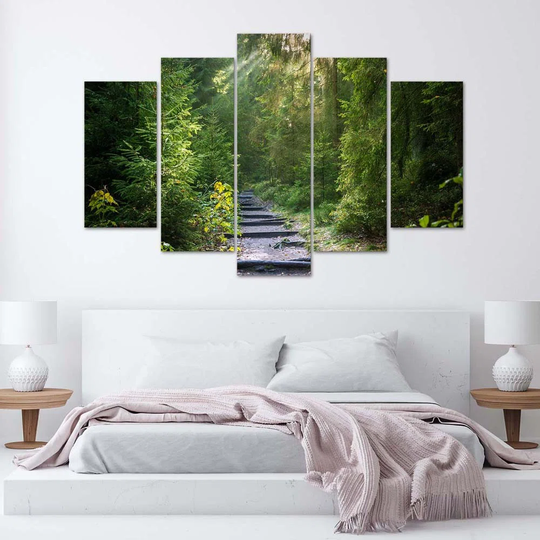 Canvas Print Green Forest Landscape