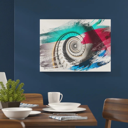 'Architecture Spiral Staircase' Graphic Art Print Poster