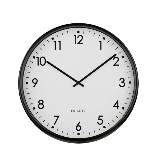 Interiors by PH Black Metal Sleek Rim Wall Clock