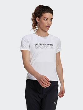 Adidas Parley Run Fast Running T-Shirt - White