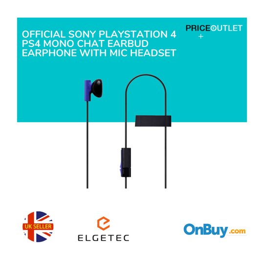 Official Sony Playstation 4 PS4 Mono Chat Earbud Earphone Mic Headset