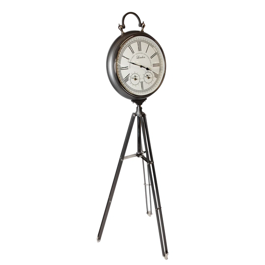 Analog Metal Clock in Silver