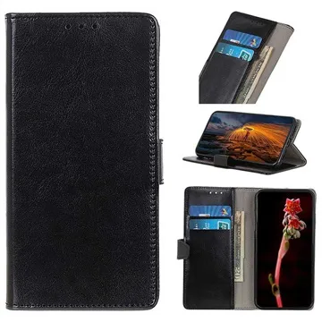 Realme 8i Wallet Case with Magnetic Closure - Black
