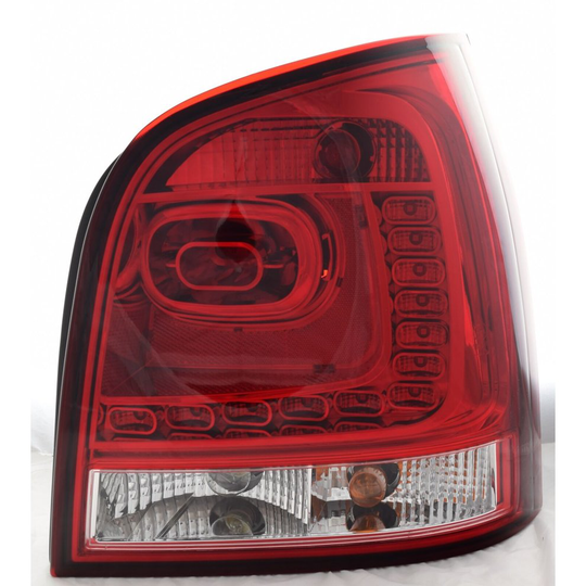 Back Rear Tail Lights Lamps LED Dark Red Clear For VW Polo 9N3 05-09- On