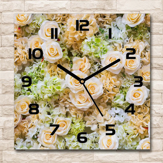Ilyena Roses Silent Wall Clock