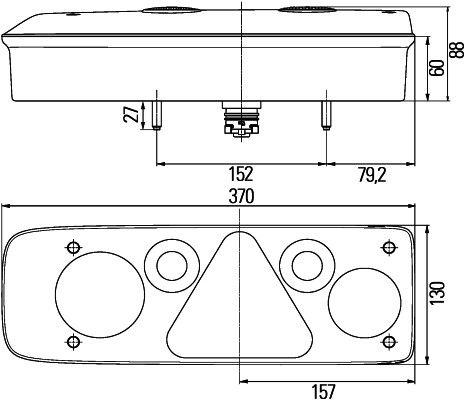 Combination Tail Light 2VP 340 942-011 Hella 2VP 340 942011
