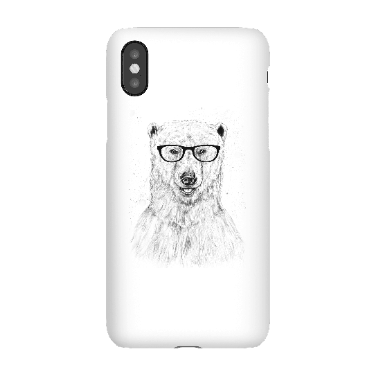 Balazs Solti Polar Bear And Glasses Phone Case for iPhone and Android - iPhone X - Snap Case - Gloss