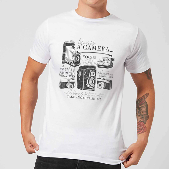 Life Is Like A Camera T-Shirt - White - 5XL - White