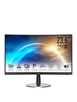 Msi Pro Mp241Ca 24 Inch, Fhd, 75Hz, Amd Freesync, Curved Gaming Monitor With Built In Speakers