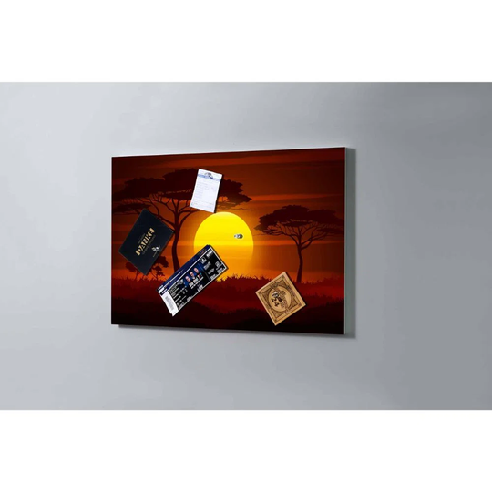 Sassnitz Magnetic Board 75 x 50cm with 5 magnets, motif 650 Sunset