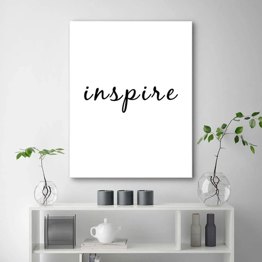 Canvas Print Sayings Typography Inspire