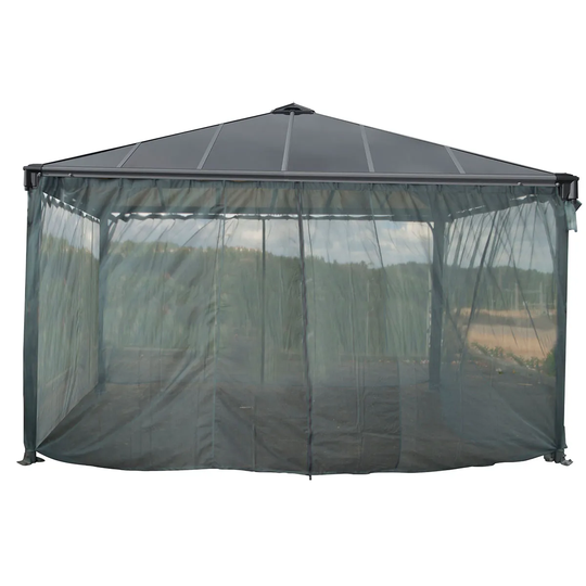 Palram - Canopia Canopia by Palram Rectangular Gazebo Netting Set - Grey