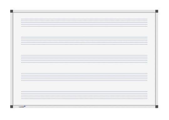 Premium Staff Lines Wall Mounted Magnetic Whiteboard