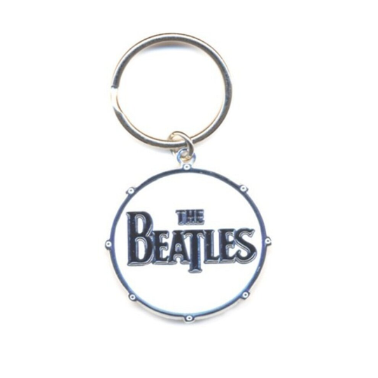 The Beatles Keyring Keychain Drum band Logo new Official metal
