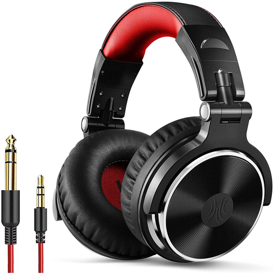 OneOdio Over Ear Headphone, Wired Bass Headsets with 50mm Driver, Foldable Lightweight Headphones with Shareport and Mic for Recording Monitoring