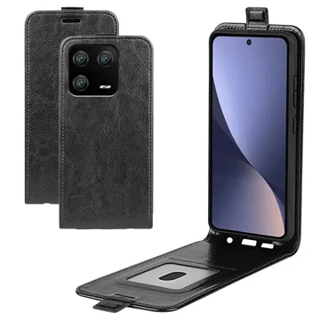 Xiaomi 13 Pro Vertical Flip Case with Card Slot - Black