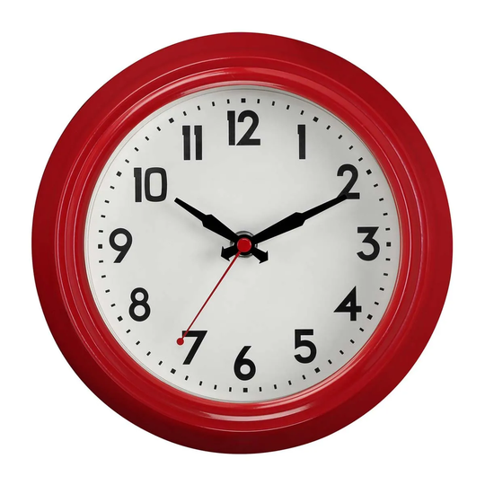 Interiors by PH Red Metal Wall Clock
