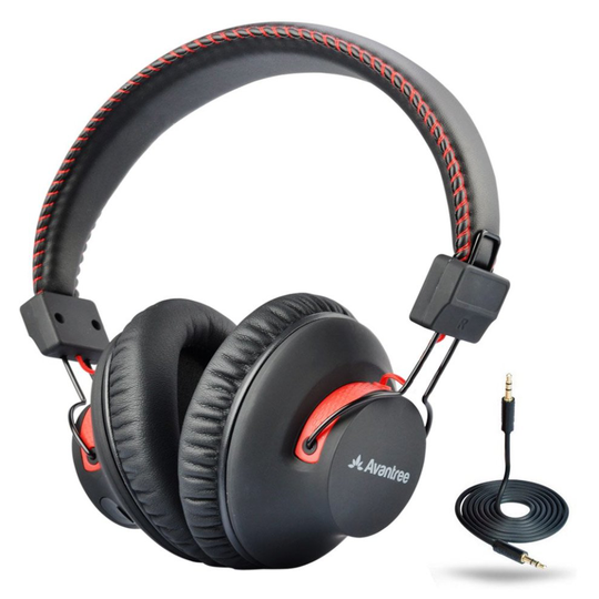 Avantree 40 hr Wireless Wired Bluetooth 4.0 Over Ear Headphones with Mic, aptX HiFi Headset (Not Low Latency), Extra COMFORTABLE and LIGHTWEIGHT,...