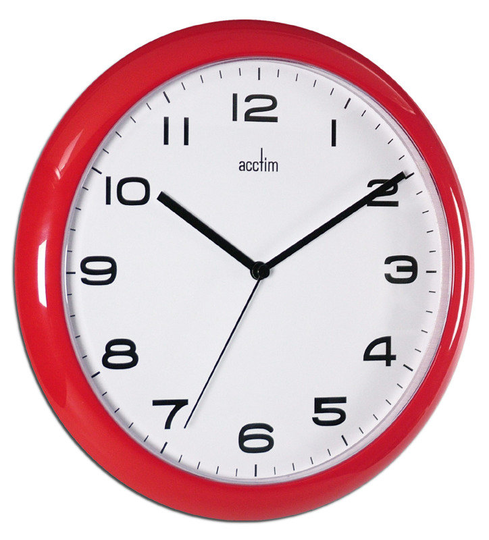 ACCTIM AYLESBURY WALL CLOCK RED 92/303