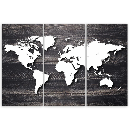 Canvas Print World Map Vintage