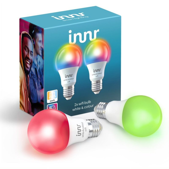 INNR Wifi Bulb E27 Colour 806lm 2-pack